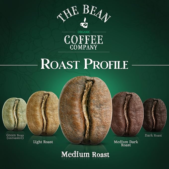 The Bean Organic Coffee Company Chocolate Macadamia Nut, Medium Roast, Whole Bean Coffee, 5-Pound Bag