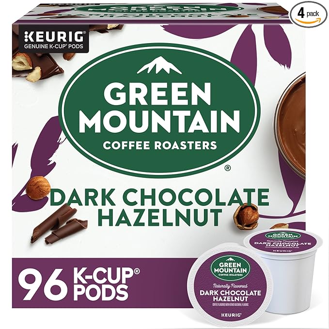 Green Mountain Coffee Roasters Dark Chocolate Hazelnut Coffee, Keurig Single Serve K-Cup Pods, 96 Count