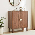 Sideboard Buffet Cabinet, Kitchen Sideboard Cabinet with 2 Doors and Adjustable Shelf, Wood Coffee Bar Console Table for Living Room, Dining Room, Hallway (Walnut)
