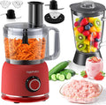 Food Processor and Blender Combo, 88 oz Food Chopper for Meat, Vegetable and Dough, 70 oz 700W Glass Jar Blender with 2 Speeds and Pulse for Smoothie, Nutrient Extractions, and More