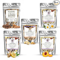 Nelson's Tea Favorites Sampler Pack - Caffeine Free - Loose Leaf Tea Sampler - A&J's Root Beer, Banana Nut Bread, Chamomile Honey Vanilla, Lemon Ginger Honey, Peach Dream - Samples Sizes
