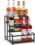 Coffee Syrup Rack Organizer, 3-Tier 12 Syrup Bottles Holder Stand for Coffee Bar, Liquor Bottle Display Shelf Bar Shelf Stand Countertop Rack for Syrup, Wine, Spice