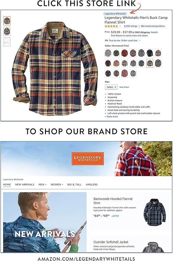 Legendary Whitetails Men's Flannel Shirt Long Sleeve Button Down 100% Cotton