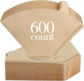 Niveaya Coffee Filters 600 Count, Coffee Filter #4 Cone, Natural Paper Coffee Filter 8-12Cup (natural brown-600pcs, 04)