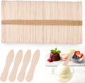 HANSGO Mini Wooden Tasting Spoons 100-Piece – 3″ Small Wooden Dessert & Ice Cream Spoons for Parties, Weddings, Sampling & Crafts