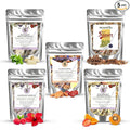 Nelson's Tea Caffeine Free Sampler Pack - Loose Leaf Tea Sampler - Peppermint White Chocolate, Glass Slipper, Hoosier Kettle Corn, Raspberry Hibiscus, Strawberry Orange Peach - Sample Sizes
