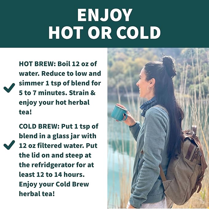 FOCUS Tea | Loose Herbal Tea for Concentration & Alertness | Sage, Peppermint, Rosemary| 100% Wild Crafted, Caffeine Free, Natural, Earthy Flavor | 30G (1.1OZ)