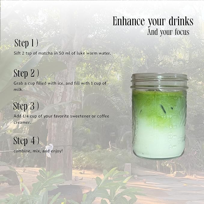 ORO MATCHA - Matcha Energy Booster Supplement (30g) - Organic Ceremonial Green Tea Powder - Blend for Focus & Clarity Support, Perfect Coffee Alternative Made - Zero Sugar, Vegan & 0 Calories