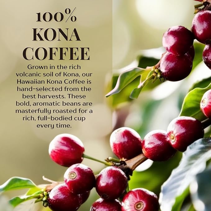 ROYAL KONA COFFEE Ground - 100% Hawaiian Kona Coffee, Private Reserve, Medium Roast, (Pack of 2)