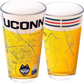 Greenline Goods – University of Connecticut Huskies College Pint Beer Glasses (Set of 2), 16 oz – Full-Color Logo + Campus Map