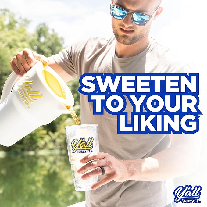 Y'all Sweet Tea - Iced Tea Bags Half Gallon Size in 7.5 Gallons Per Pack Quick Brew Authentic Southern Ice Tea | As Seen on Shark Tank (Caffeinated)