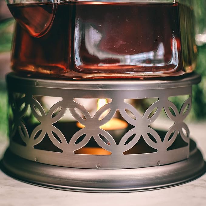 GROSCHE Cairo Premium Teapot Warmer - Tea Pot Warmer with Candle - Tea Warmers for Teapot - Food Warmer - Pot Warmer (Bronze)