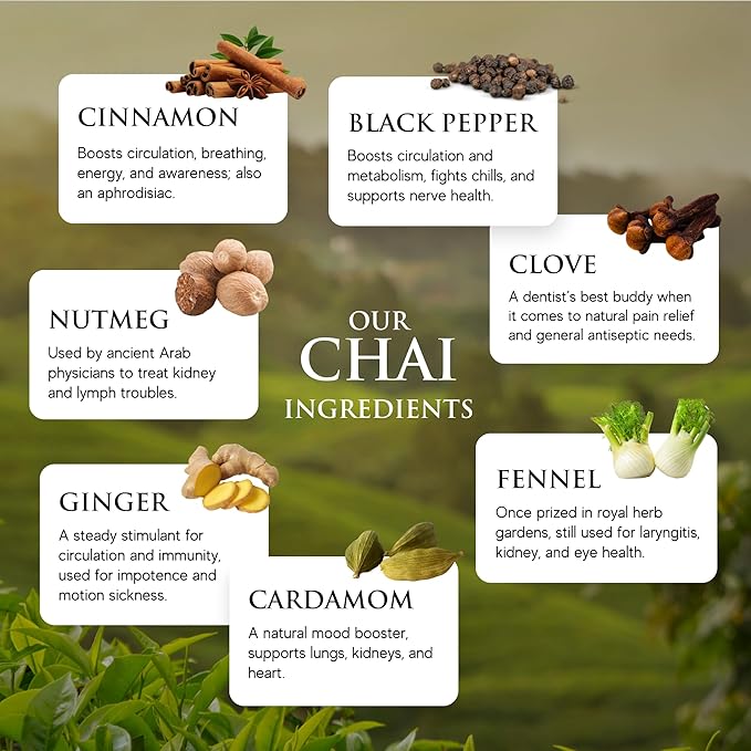 Third Street Inc. Organic Honey Vanilla Spice Chai Concentrated 6-Pack, 32 Fl. Oz., Chai Tea Latte Concentrate, Sweet and Smooth Tea Blend, Beverage Concentrate 1:1, Gluten Free, Kosher, Non-GMO