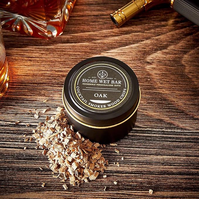 HomeWetBar Whiskey Smoker Wood Chips Set - Oak, Cherry, and Hickory Cocktail and Whiskey Smoking Wood Chips