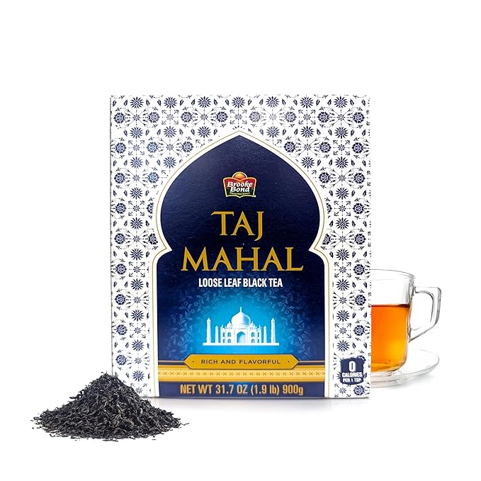 Brooke Bond Taj Mahal | Loose Tea | Premium Quality | Indian Black Tea | Authentic Indian Chai Blend | Suitable for Milk | Refreshing Flavor | 900 Grams (Pack of 1)
