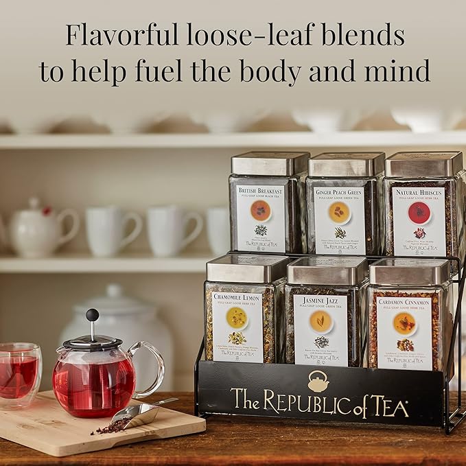 The Republic of Tea British Breakfast Black Full-Leaf Loose Tea, 1 Pound Bag | Steeps 200 Cups