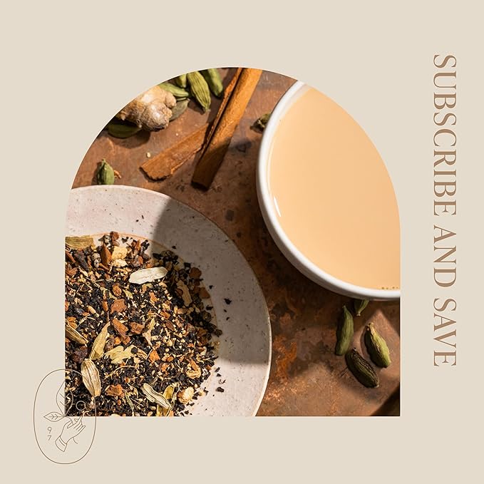 Rishi Tea Masala Chai Tea - Organic, Loose Leaf Assam Black Tea Blend with Whole Spices, Energizing & Caffeinated - 16 Ounces, 37+ Servings