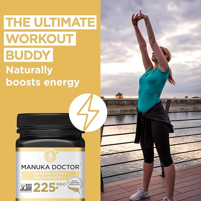Manuka Doctor - MGO 225+ Manuka Honey Monofloral, 100% Pure New Zealand Honey. Certified. Guaranteed. Raw. Non-GMO (8.75 oz)