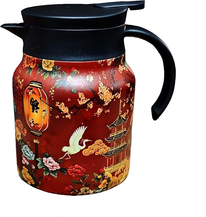 thermal teapot with infuser,Tea Pot with Infusers for Loose Tea,1000ML Thermal Teapot with Removable Infuser & Lid (C)