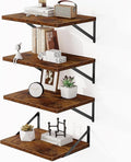 Heimlove 12 Inch Deep Floating Shelves for Wall, 16W x 12D Wide Floating Shelves Heavy Duty Wall Mounted Shelves, Wood Shelves for Living Room Bedroom Bathroom Kitchen- Set of 4