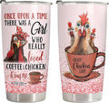 34HD 20oz Coffee Tumbler – Funny Chicken Lover Gift for Women – Stainless Steel Insulated Travel Mug with Lid – Crazy Chicken Lady Cup Christmas Gift