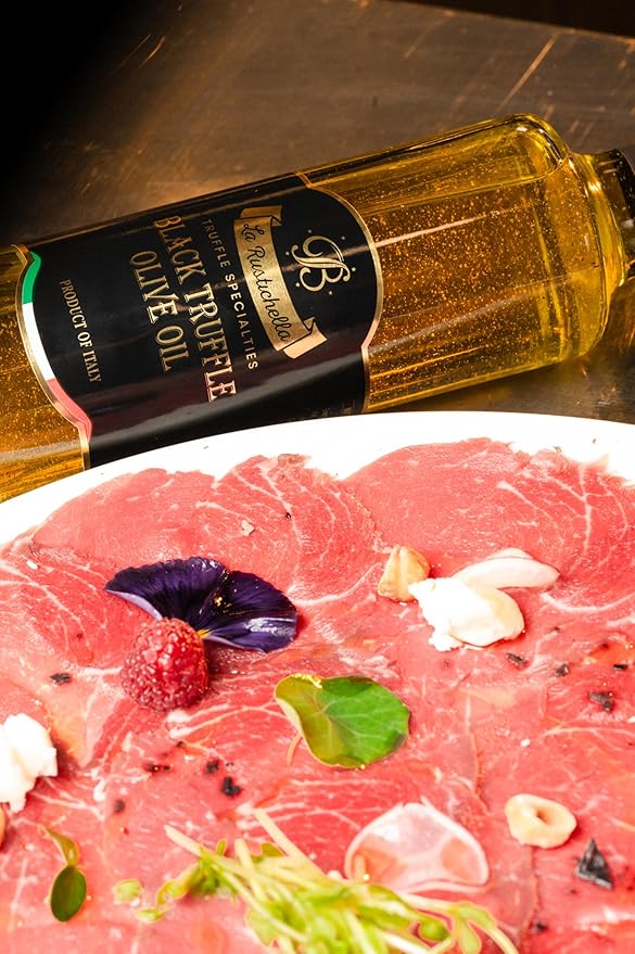 La Rustichella - Black Truffle Olive Oil 25.36 fl oz (750 ml) - 100% Made in Italy | Vegan, Gluten-Free, Cholesterol-Free