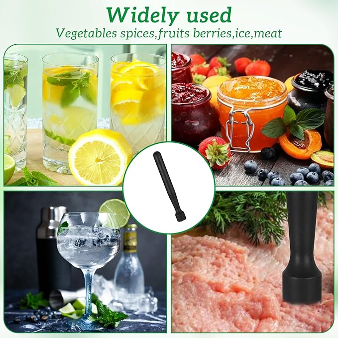 20 Pieces Muddler for Cocktails Plastic Bar Muddler Bulk 8 Inch Bar Accessories Tools Set for Home Ice Crusher Bartender Accessories Mojito Fruit Drink