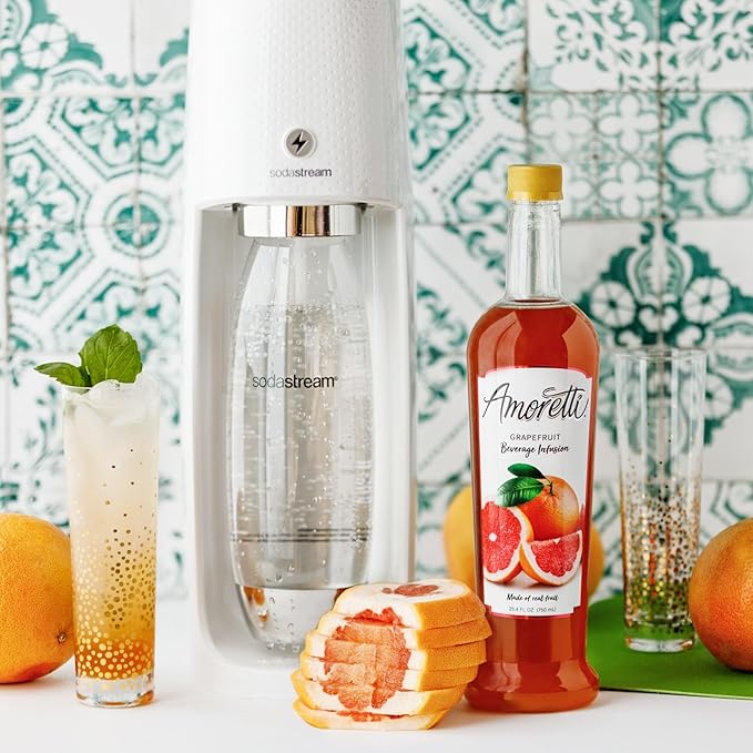 Amoretti - Grapefruit Beverage Infusion, 94 Servings Per Bottle (750 ml) - Drink Mix & Water Enhancer with Pump for Flavoring Cocktails, Waters, Teas, and other Beverages, Preservative Free
