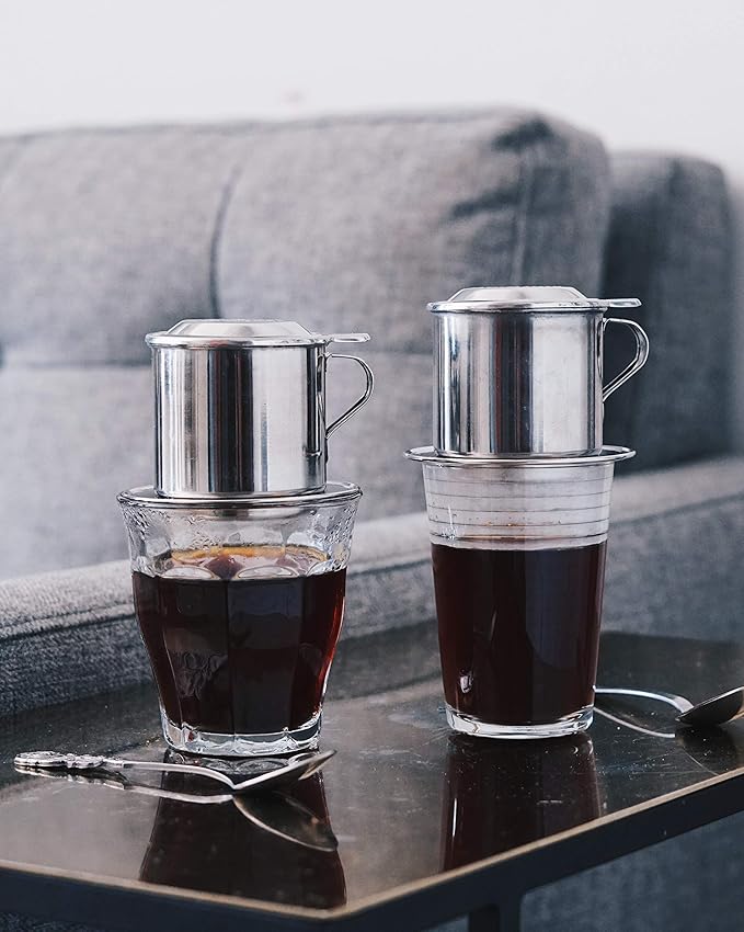 Nguyen Coffee Supply - Original Phin Filter: Stainless Steel 24oz Chamber 6 inch plate Diameter, Perfect Cup of Phin Drip Coffee in 7 minutes [24 oz]