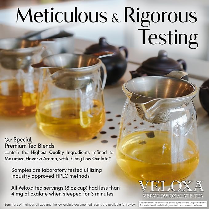 Veloxa™ Very Low Oxalate Tea (30 Pyramid Tea Bags, Devine Cranberry Low Oxalate Echinacea)