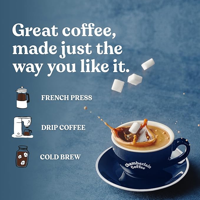 Chamberlain Coffee Social Dog Blend Cold Brew Singles - Full Bodied, Medium Roast Organic Coffee Single Serve Bags with Notes of Sweet Milk Chocolate, Roasted Peanuts, Velvety Brown Sugar & Graham