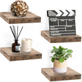 Sorbus Square Floating Shelf for Wall - 4 Small Shelves with Invisible Mounting Brackets for Living Room Decor, Bedroom, Bathroom Decor, Home & Kitchen - 9" Wall Shelf to Display Photos Trophies