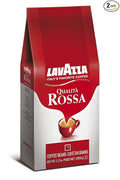Lavazza Qualità Rossa Whole Bean Coffee, Medium Roast, Arabica and Robusta Blend, 2.2 lb Bag (Pack of 2)