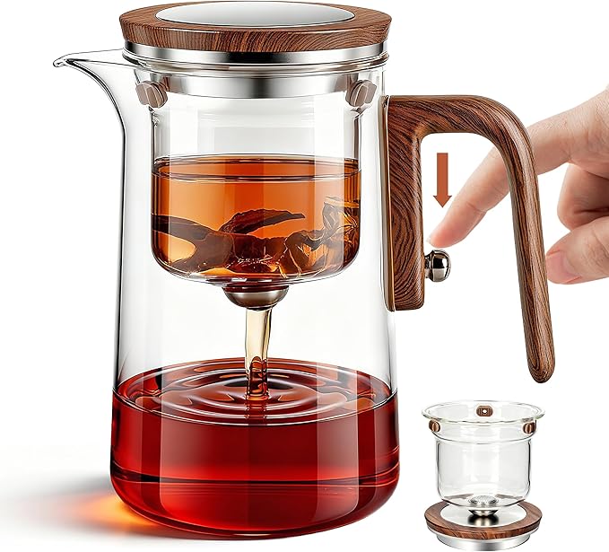 MACTANO Enchant Tea Pot, Magic Witchcraft Enchanted Glass Teapot with Strainer -800ML