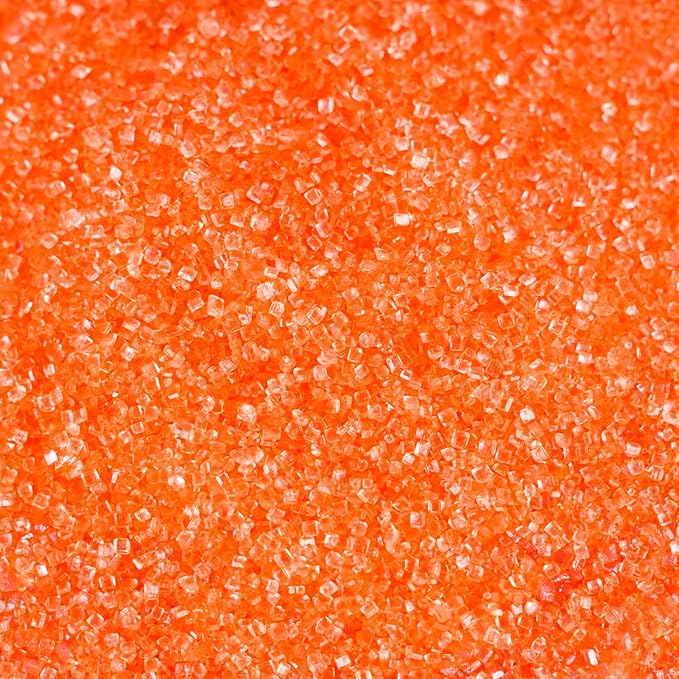 Kasvan Orange Sanding Sugar Sprinkles - Edible Sugar Crystals, Baking Cake Decorations, Ice Cream Toppings cupcake Decorating, Wedding Party Chirstmas Supplies, 85g/3.2oz (Orange)