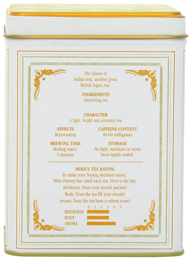 Harney & Sons Darjeeling Black Tea, 20 Sachets of Black Tea | Classic Collection, 20 sachet tin