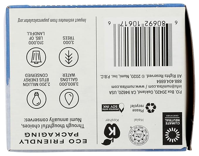 Numi Organic Congest Away Herbal Tea 16 Tea Bags Caffeine‑Free Blend with Fennel Peppermint Ginger Cinnamon & Licorice for Cooling Soothing Respiratory Comfort