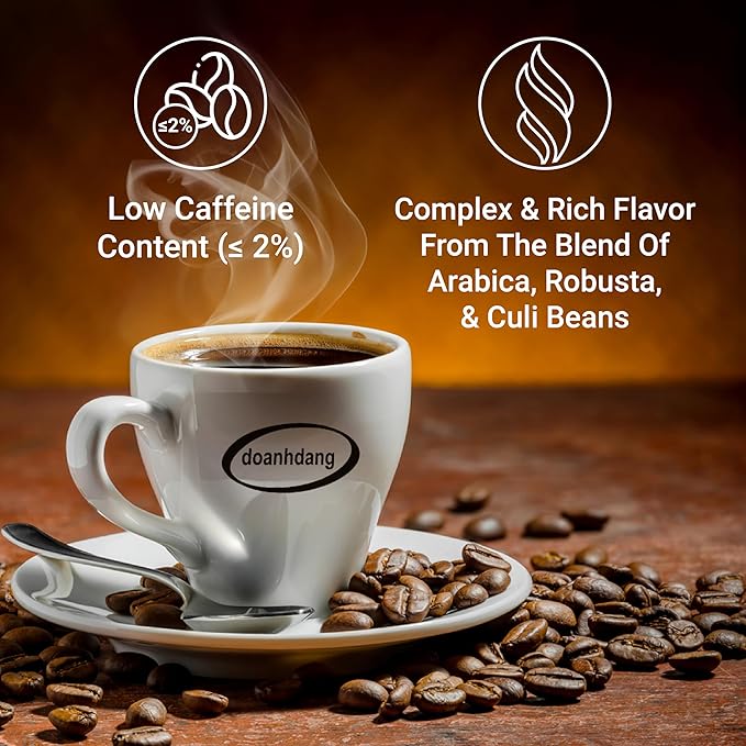 doanhdang - 17.6 Oz Premium Yellow Bourbon Whole Bean Coffee, 100% Medium Roast, Rich Flavor for Espresso Shot and Brew, Origin from Vietnam, Whole Med Roast Beans