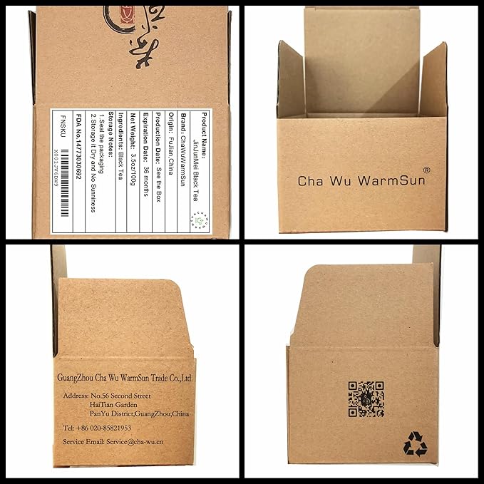 ChaWuWarmSun [A] JinJunMei Black Tea,3.5oz/100g,Chinese Loose Leaf Tea,WuYi Mountain,FuJian China
