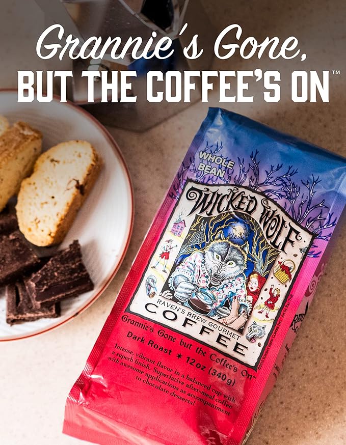 Raven's Brew Coffee Full Bodied Coffee Dark Roast Ground - Wicked Wolf 5lb