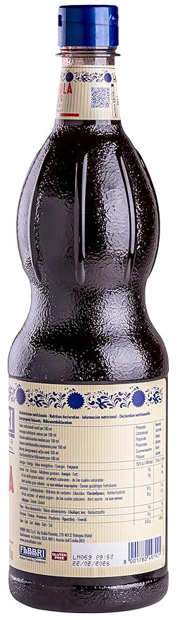 Fabbri Premium Flavoring Syrup, Strawberry, New Enhanced Flavor, All Natural, Made in Italy, 33.8 Ounce (1 Liter)