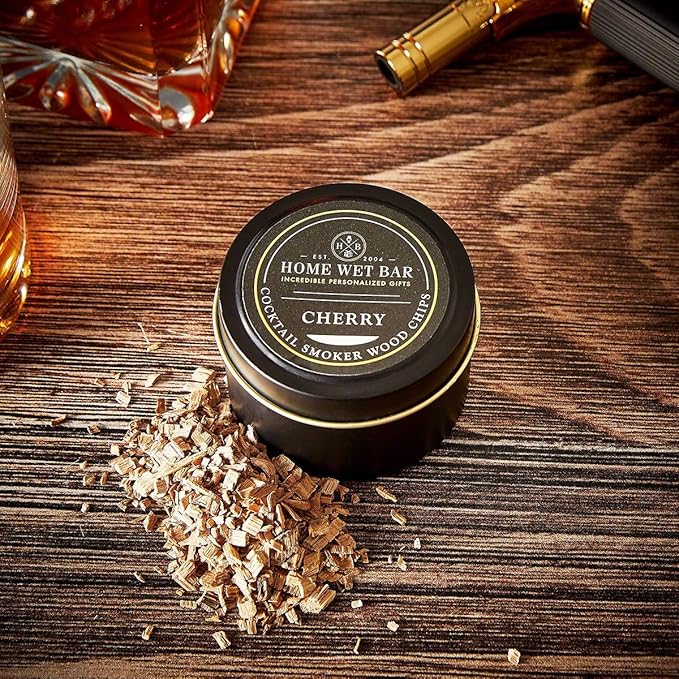 HomeWetBar Whiskey Smoker Wood Chips Set - Oak, Cherry, and Hickory Cocktail and Whiskey Smoking Wood Chips