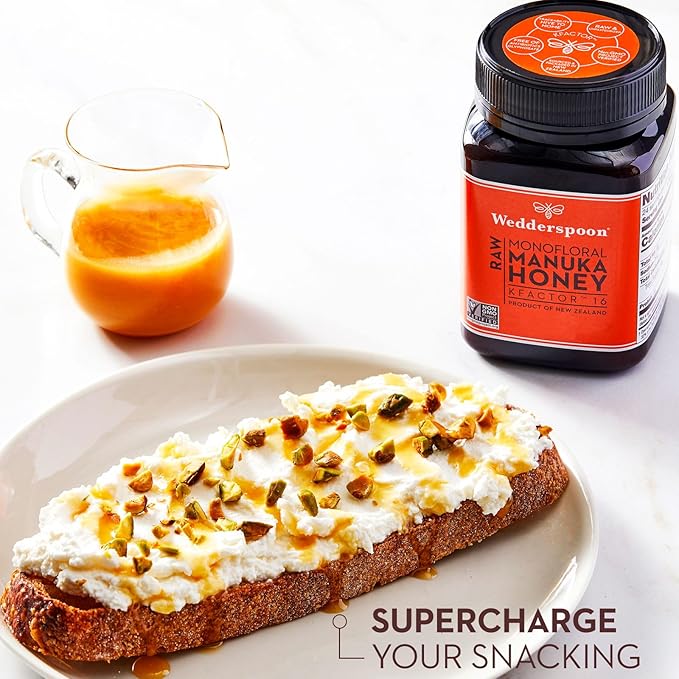 Wedderspoon Raw Premium Manuka Honey, 150+ MGO, 17.6 Oz, Unpasteurized, Genuine New Zealand Honey, Traceable from Our Hives to Your Home