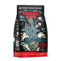 Bones Coffee Company Shark Bite, Buttered Rum Flavored Coffee, Medium Roast Low Acid Arabica Beans Compatible with Auto drip and French Press Coffee Maker, 12 Oz Ground