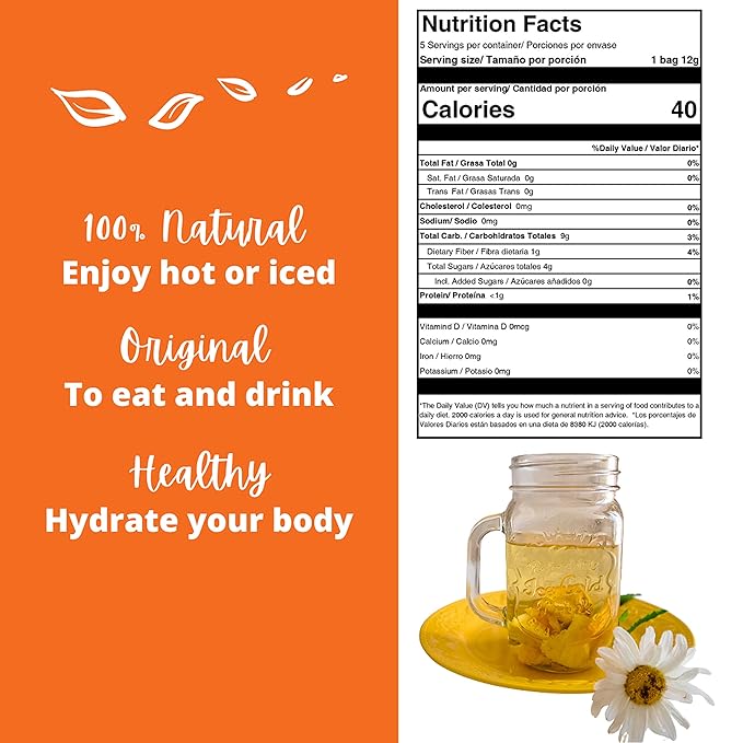 Alibú Dried Fruit Tea Infusions - Tropical - Naranjilla, Mango, Pineapple – Certified Vegan, 100% Natural, Hot or Iced, Caffeine Free, Eat and Drink - Box of 2.12 oz