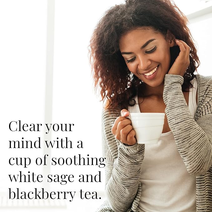 The Republic of Tea Blackberry Sage Full-Leaf Loose Black Tea, 3.5 oz Tin | Steeps 50 Cups