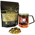Pure And Easy Tea, Clever Endeavor, Mental Focus & Clarity Tea, Caffeinated Loose Leaf Blend with Ginkgo Biloba & Yerba Mate (100g)