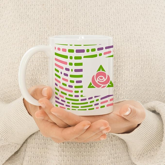 Delta Zeta Ceramic Coffee Mug 11 OZ Tea Cup (Delta Zeta # 10)