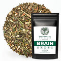 Elephantal Wellness Premium Brain Herbal Tea | Botanical Blend with Ginkgo, Bacopa, Ashwagandha & Gotu Kola | Handmade, Caffeine-Free, Non-GMO Loose Leaf Herbal Tea, 4oz Loose Leaf, 40 Servings