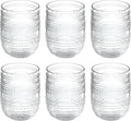 Beaded Stemless Wine/Tumbler Drinkware, Indoor/Outdoor, Clear, 15 oz., Set of 6